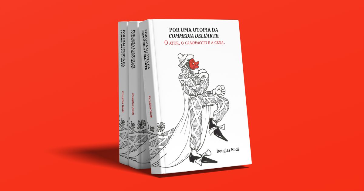 Douglas Kodi lança livro sobre Commedia dell’arte na livraria Olga