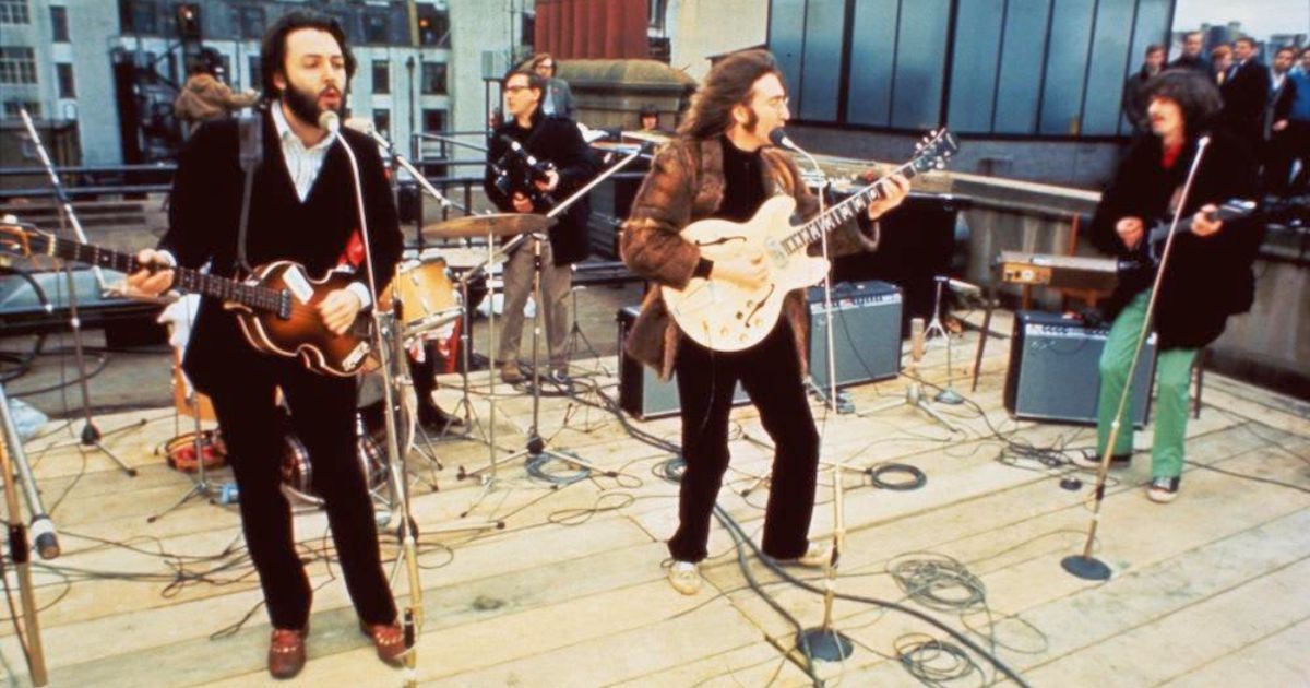 The Beatles no rooftop da Apple Corps, em 1969
